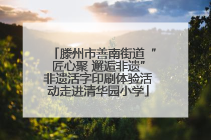 滕州市善南街道“匠心聚 邂逅非遗”非遗活字印刷体验活动走进清华园小学