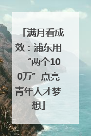 满月看成效：浦东用“两个100万”点亮青年人才梦想