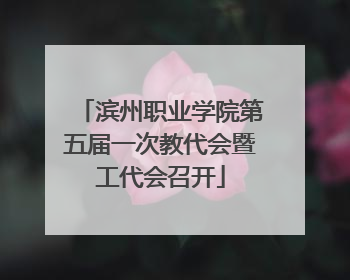 滨州职业学院第五届一次教代会暨工代会召开