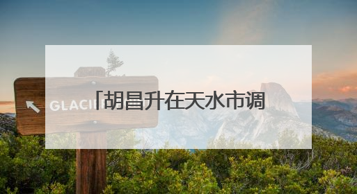 胡昌升在天水市调研时强调：壮大特色产业带动群众增收致富 加强文物保护推动文化创新发展