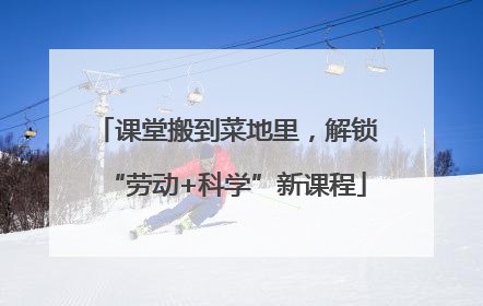 课堂搬到菜地里，解锁“劳动+科学”新课程
