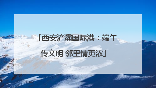 西安浐灞国际港：端午传文明 邻里情更浓