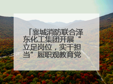 襄城消防联合泽东化工集团开展“立足岗位，实干担当”履职观教育党建联学活动