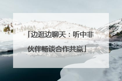 边逛边聊天：听中非伙伴畅谈合作共赢