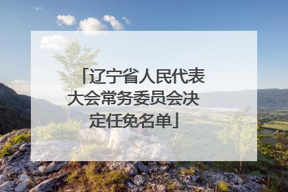 辽宁省人民代表大会常务委员会决定任免名单