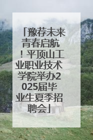 豫荐未来 青春启航！平顶山工业职业技术学院举办2025届毕业生夏季招聘会