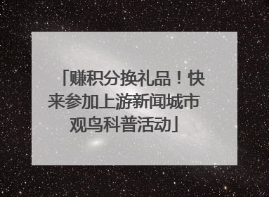 赚积分换礼品！快来参加上游新闻城市观鸟科普活动