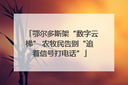 鄂尔多斯架“数字云梯” 农牧民告别“追着信号打电话”