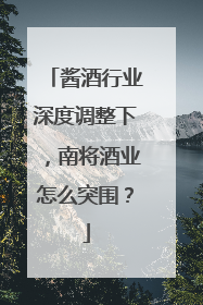 酱酒行业深度调整下，南将酒业怎么突围？