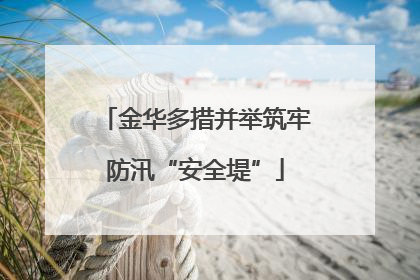 金华多措并举筑牢防汛“安全堤”