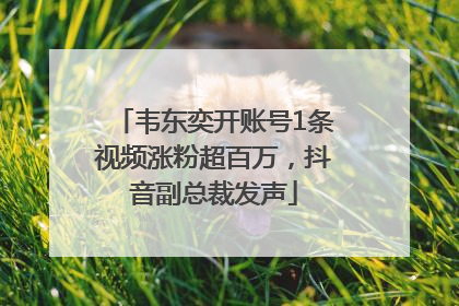 韦东奕开账号1条视频涨粉超百万,抖音副总裁发声