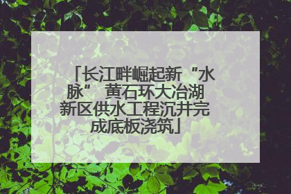 长江畔崛起新“水脉” 黄石环大冶湖新区供水工程沉井完成底板浇筑