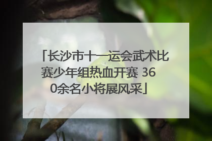长沙市十一运会武术比赛少年组热血开赛 360余名小将展风采