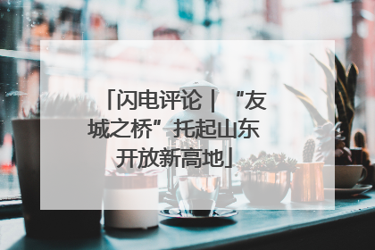 闪电评论｜“友城之桥”托起山东开放新高地