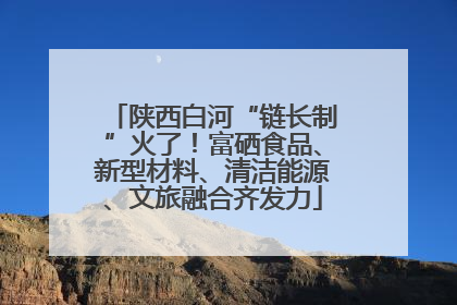 陕西白河“链长制”火了！富硒食品、新型材料、清洁能源、文旅融合齐发力