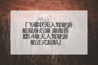 飞碟状无人驾驶游船现身后湖 湖南首艘L4级无人驾驶游船正式起航