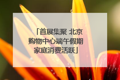 首展集聚 北京购物中心端午假期家庭消费活跃
