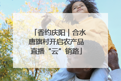 香约庆阳｜合水唐旗村开启农产品直播“云”销路