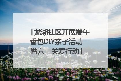 龙湖社区开展端午香包DIY亲子活动暨六一关爱行动