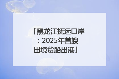 黑龙江抚远口岸：2025年首艘出境货船出港