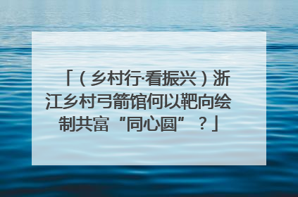 （乡村行·看振兴）浙江乡村弓箭馆何以靶向绘制共富“同心圆”？