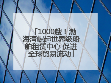 1000艘！渤海湾崛起世界级船舶租赁中心 促进全球贸易流动