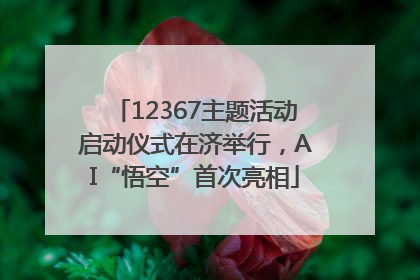 12367主题活动启动仪式在济举行，AI“悟空”首次亮相