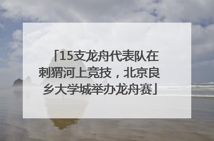 15支龙舟代表队在刺猬河上竞技，北京良乡大学城举办龙舟赛