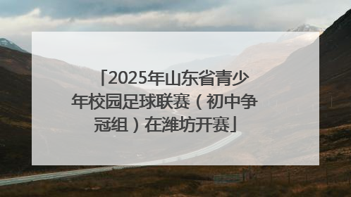 2025年山东省青少年校园足球联赛（初中争冠组）在潍坊开赛