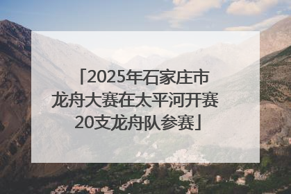2025年石家庄市龙舟大赛在太平河开赛 20支龙舟队参赛
