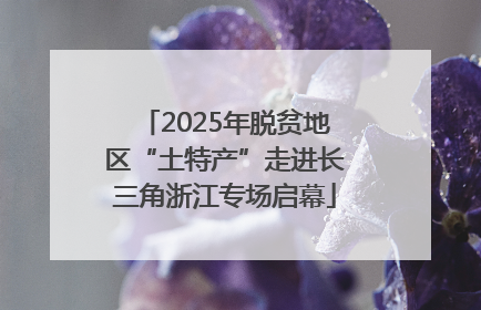 2025年脱贫地区“土特产”走进长三角浙江专场启幕