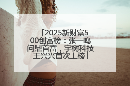 2025新财富500创富榜：张一鸣问鼎首富，宇树科技王兴兴首次上榜