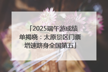 2025端午游成绩单揭晓：太原景区门票增速跻身全国第五
