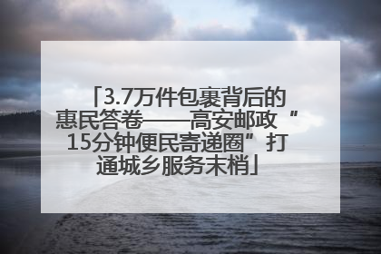 3.7万件包裹背后的惠民答卷——高安邮政“15分钟便民寄递圈”打通城乡服务末梢
