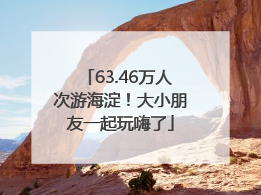 63.46万人次游海淀！大小朋友一起玩嗨了