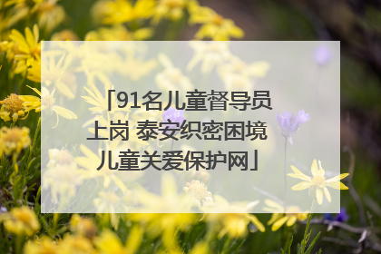 91名儿童督导员上岗 泰安织密困境儿童关爱保护网