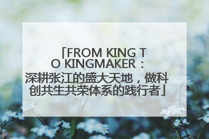 FROM KING TO KINGMAKER：深耕张江的盛大天地，做科创共生共荣体系的践行者
